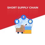 imagem em vermelho e branco com os dizeres "short supply chain"