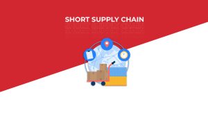 imagem em vermelho e branco com os dizeres "short supply chain"