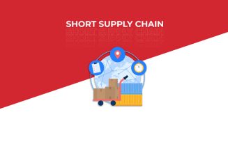 imagem em vermelho e branco com os dizeres "short supply chain"