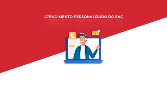 imagem em vermelho e branco com os dizeres "atendimento personalizado SAC"