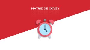 imagem em vermelho e branco com um relógio ao centro e os dizeres "matriz de covey"
