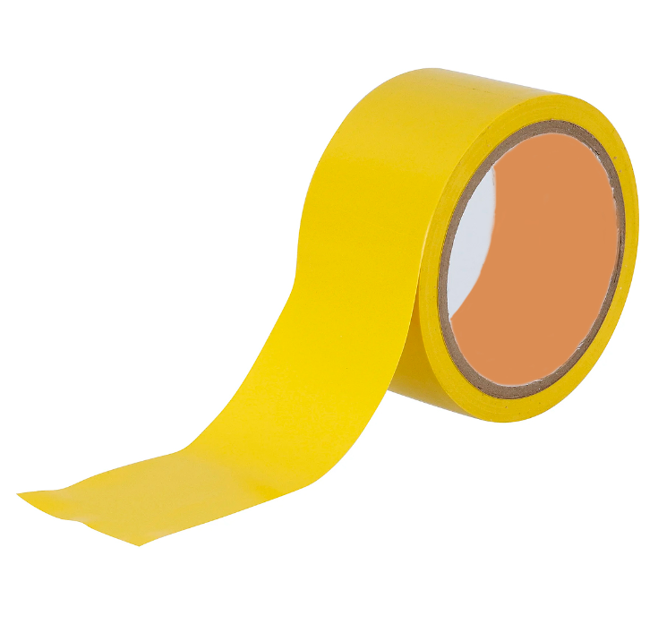 fita adesiva para demarcação na cor amarela