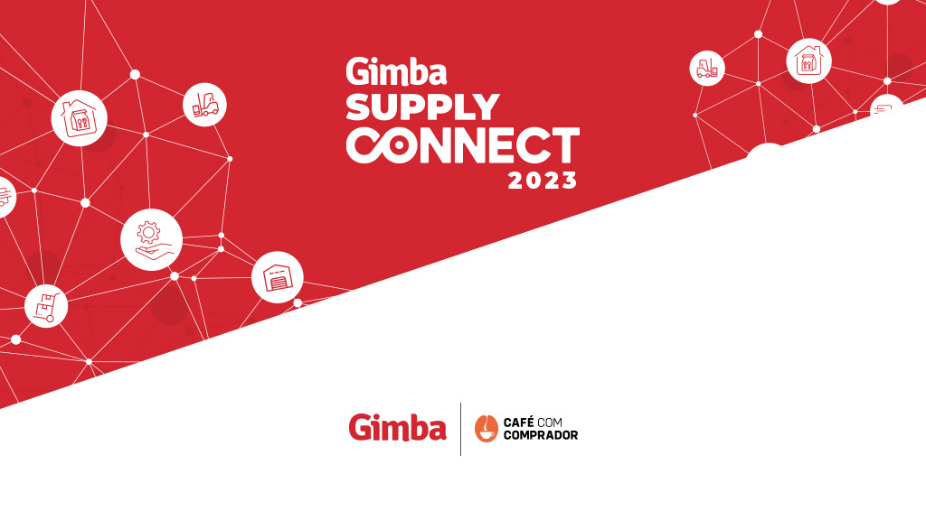 Gimba Supply Connect 2023. Imagem em vermelho e branco