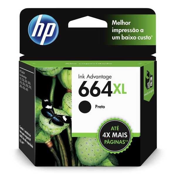 Cartucho para impressora 664XL preto HP