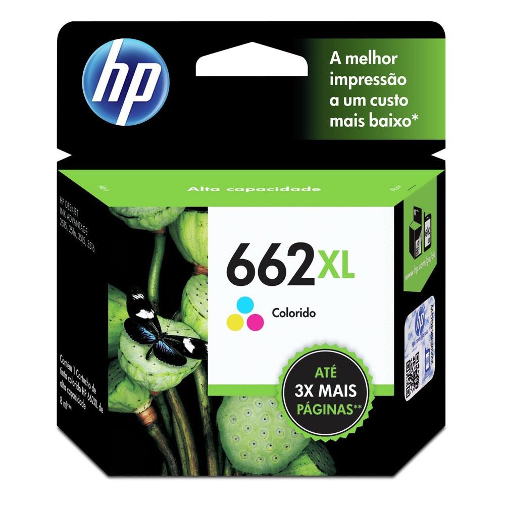 Cartucho para impressora 662XL tricolor HP