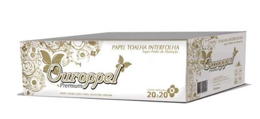 Fardo de Papel Toalha Interfolha 2 dobras Ouroppel