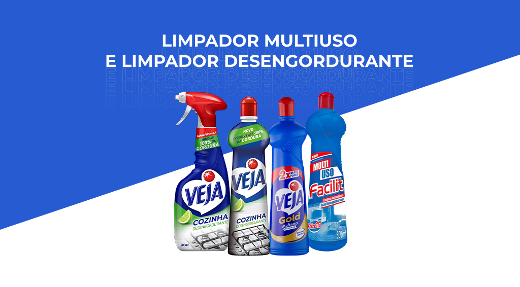 Limpador multiúso vs. desengordurante